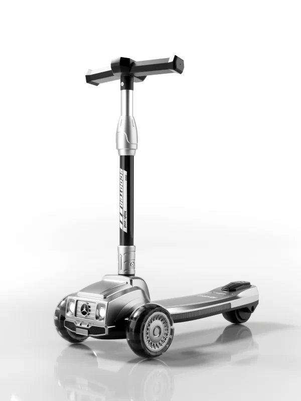 Kids Scooter with LED Lights and Music Extra-Wide PU Wheels Adjustable Height and Foldable for Distributor - 图片 5