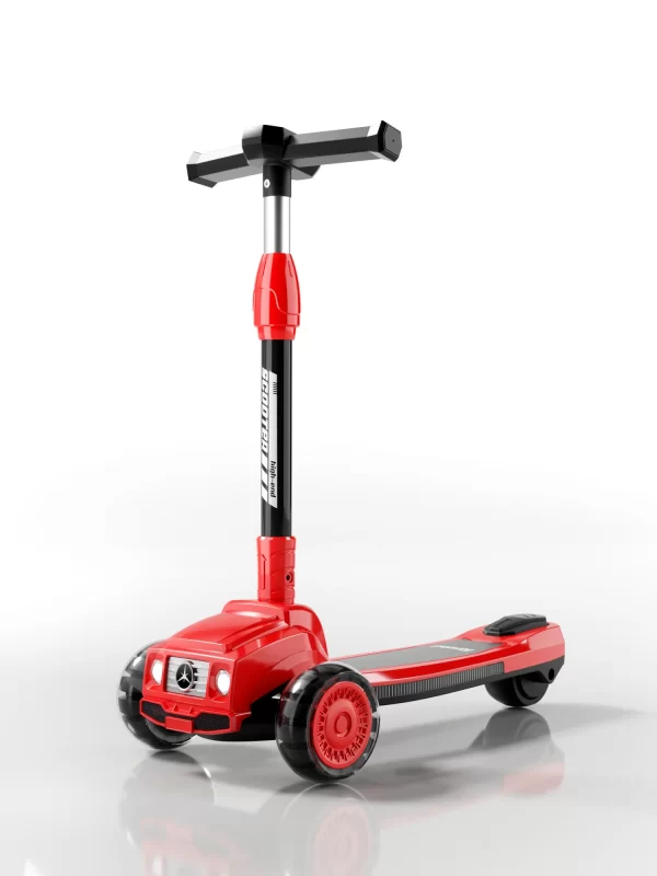 Kids Scooter with LED Lights and Music Extra-Wide PU Wheels Adjustable Height and Foldable for Distributor - 图片 6