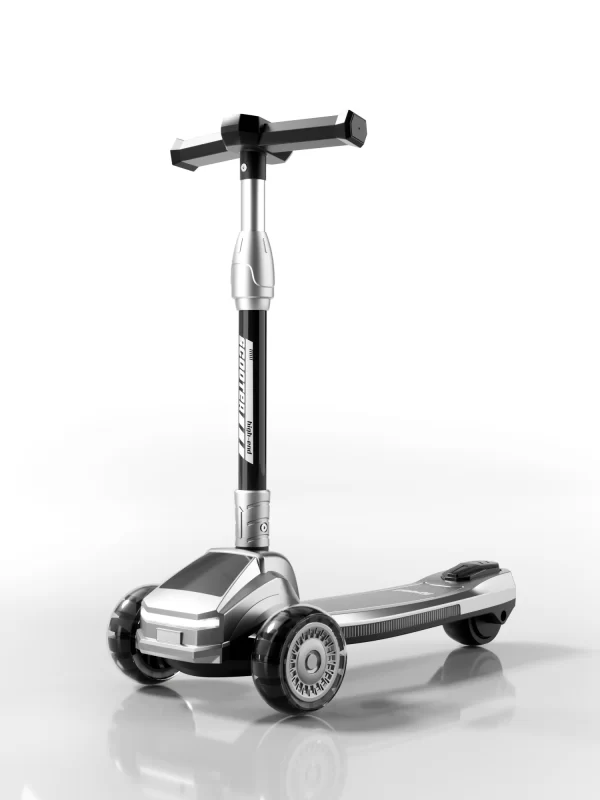 Kids Scooter with LED Lights and Music Extra-Wide PU Wheels Adjustable Height and Foldable for Distributor - 图片 9