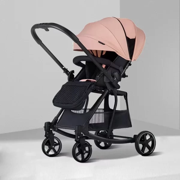 Foldable 2-in-1 Baby Stroller Convertible Rocking Horse Mode Reversible Handle for Distributor - 图片 5