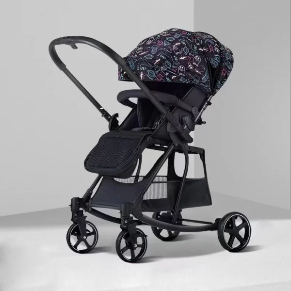 Foldable 2-in-1 Baby Stroller Convertible Rocking Horse Mode Reversible Handle for Distributor - 图片 3