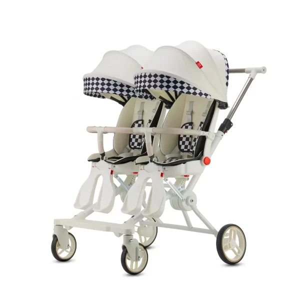Lightweight Double Stroller Side by Side for Infant Toddler Twin Stroller for Distributor - 图片 5