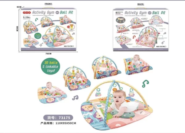 Beautiful Baby Play Gym Activity Play Mat with Balls and Toys for Infant Newborns Babies for Distributor - 图片 2
