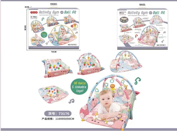 Beautiful Baby Play Gym Activity Play Mat with Balls and Toys for Infant Newborns Babies for Distributor - 图片 3