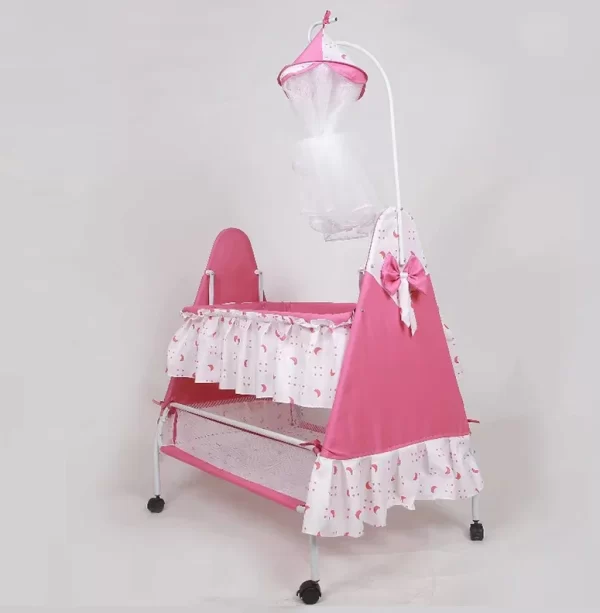 Baby Cradle Swing Foldable Baby Crib Cradle Infant Rocking Bed Adjustable, Wholesale - 图片 3