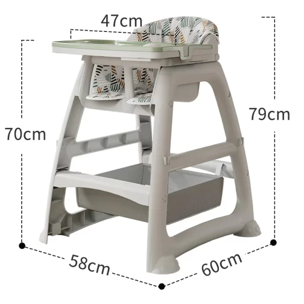 Smart Baby High Chair with LED Musical Tray for Toddlers Children Dining Chair for Distributor - 图片 9