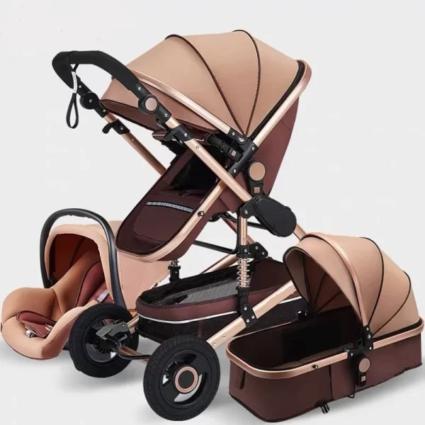3 in 1 Baby Stroller Lightweight Premium Aluminum Frame Luxury Baby Pram Baby Strollers for Travel, Wholesale - 图片 4