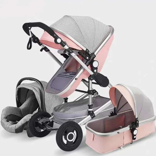3 in 1 Baby Stroller Lightweight Premium Aluminum Frame Luxury Baby Pram Baby Strollers for Travel, Wholesale - 图片 3