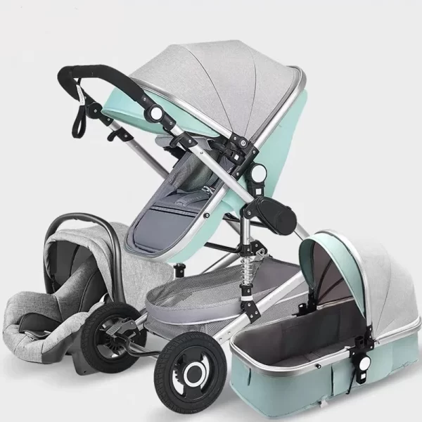 3 in 1 Baby Stroller Lightweight Premium Aluminum Frame Luxury Baby Pram Baby Strollers for Travel, Wholesale - 图片 2