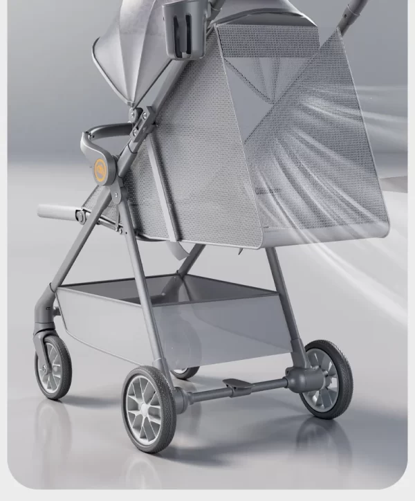 Quick Fold Baby Stroller Lie-Flat Recline Seat Lightweight Stroller with Oversized Canopy for Distributor - 图片 10