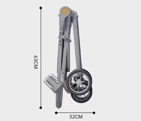 Quick Fold Baby Stroller Lie-Flat Recline Seat Lightweight Stroller with Oversized Canopy for Distributor - 图片 11