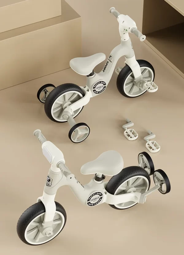 2 in 1 Kids Balance Bikes Convertible Tricycle with Adjustable Seat and Removable Pedal for Distributor - 图片 2