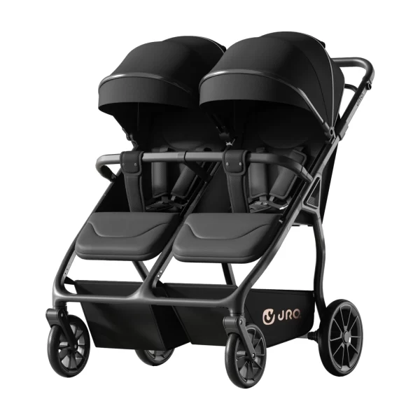 Side by Side Twin Baby Stroller Heavy-Duty Aluminum Frame One-Step Fold Double Baby Pram, Wholesale - 图片 7