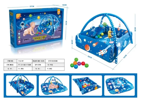Baby Play Mat Ball Pit Activity Gym Center, Newborn to Toddler Thickened Mat for Distributor - 图片 4
