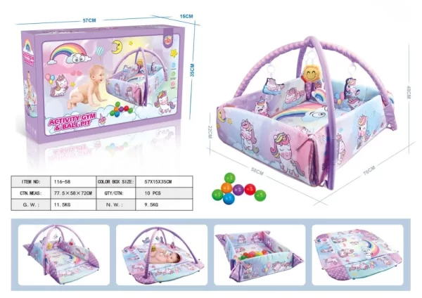 Baby Play Mat Ball Pit Activity Gym Center, Newborn to Toddler Thickened Mat for Distributor - 图片 3