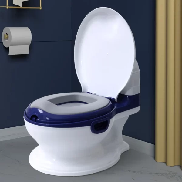 Upgraded Kids' Training Potty Realistic Toilet Design with PU Cushion