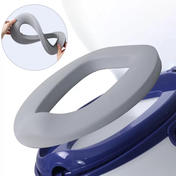 Upgraded Kids' Training Potty Realistic Toilet Design with PU Cushion - 图片 2