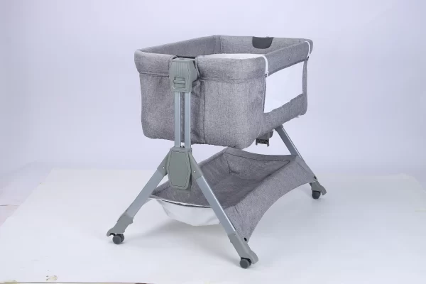 Portable Baby Bassinet – Foldable, Adjustable Height, Silent Wheels, 2-in-1 Rocking & Bedside Crib, Wholesale - 图片 5