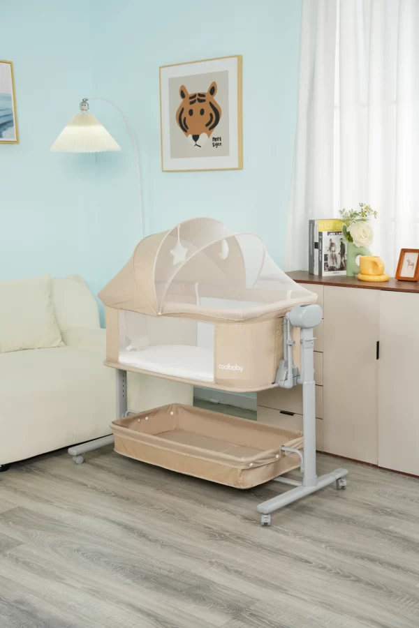 Baby Bassinet Bedside Bassinet for Baby with Wheels Mosquito Net Portable Bed for Infant Newborn, Wholesale