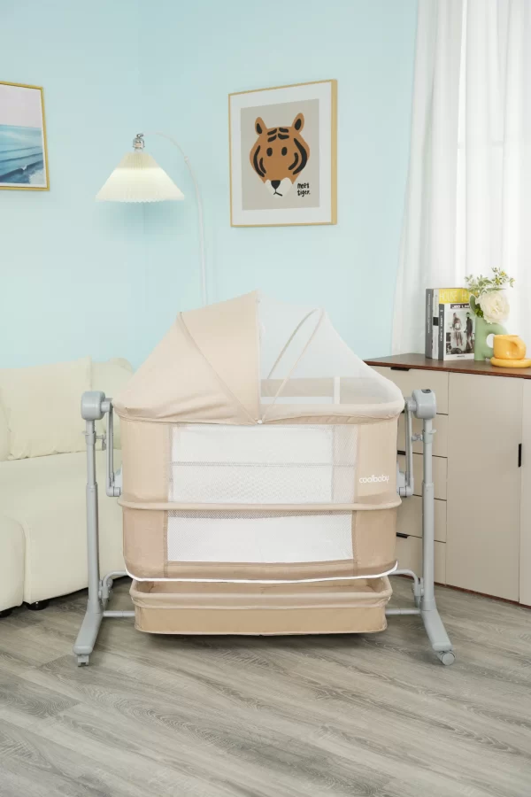 Baby Bassinet Bedside Bassinet for Baby with Wheels Mosquito Net Portable Bed for Infant Newborn, Wholesale - 图片 5