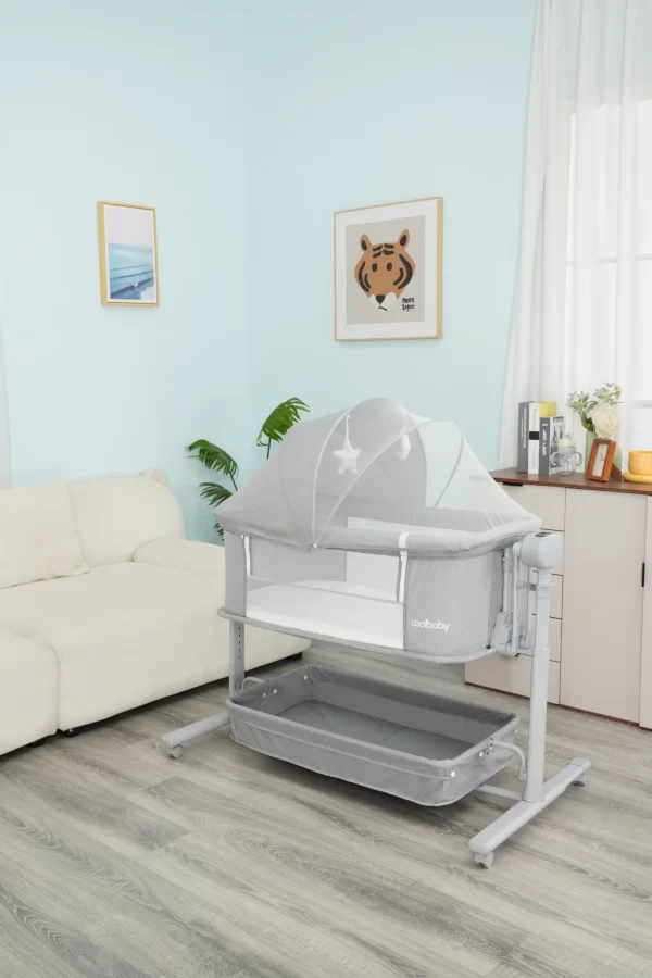 Baby Bassinet Bedside Bassinet for Baby with Wheels Mosquito Net Portable Bed for Infant Newborn, Wholesale - 图片 4