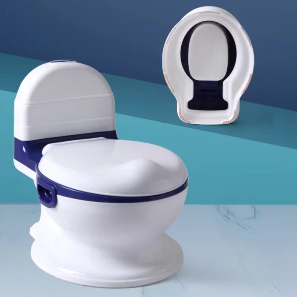 Upgraded Kids' Training Potty Realistic Toilet Design with PU Cushion - 图片 5