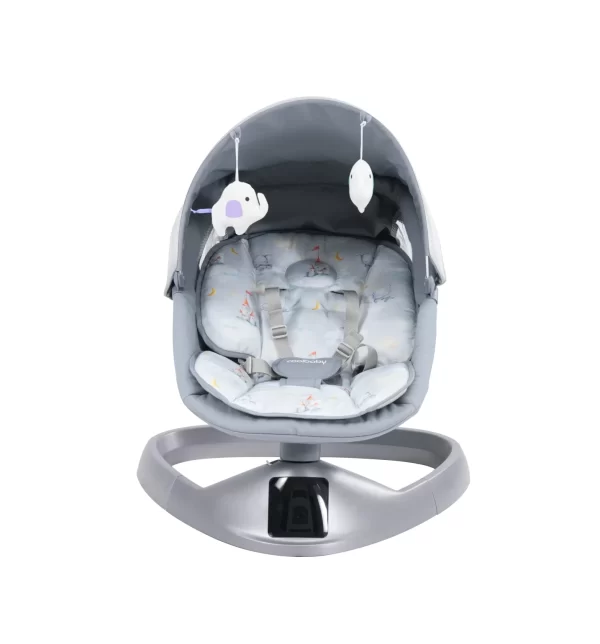Smart Baby Rocking Chair with Adjustable Recline & Canopy Includes Mosquito Net & Toys