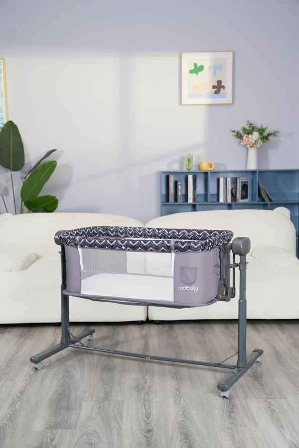 Smart Multi-Functional Baby Bassinet Rocking Bed with Canopy & Mosquito Net, Wholesale - 图片 5