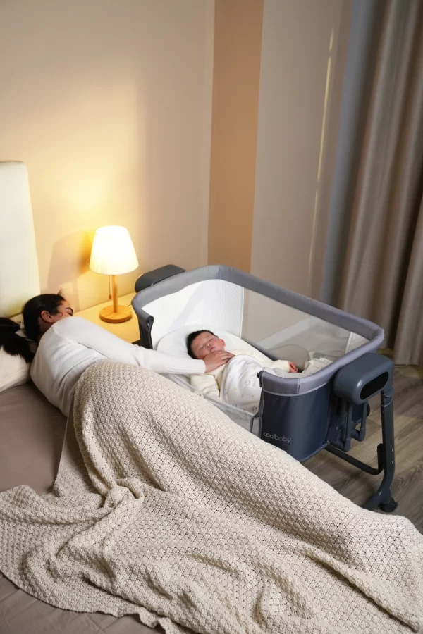 Deluxe Baby Rocker Bassinet 5-Level Height Adjustable, Built-in Mosquito Net & Toys, Wholesale - 图片 4