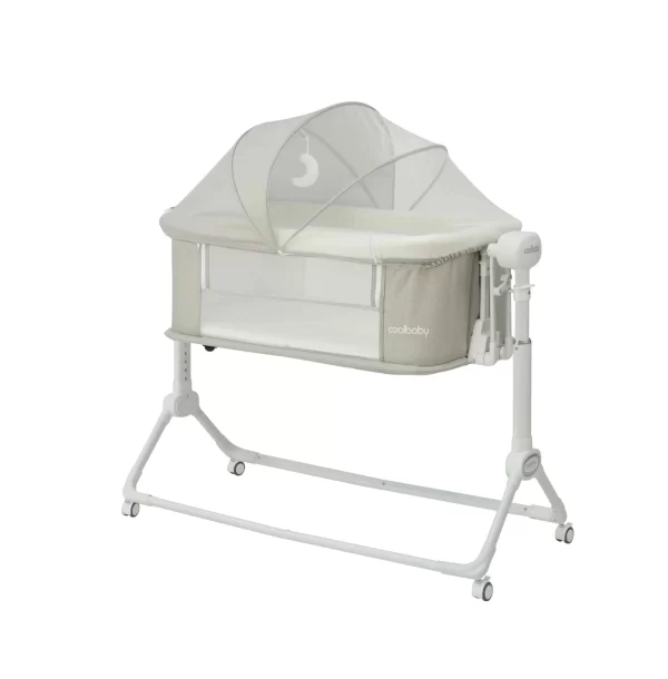 Smart Bluetooth Baby Bassinet with Mosquito Canopy & Music Baby Rocking Bed - 图片 4