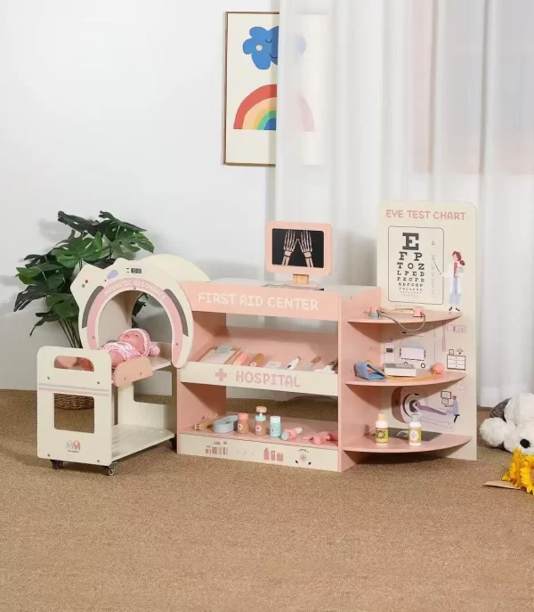 Hospital Pretend Play Set Game Educational Pretend Doctor Gift Toys for Kids Girls