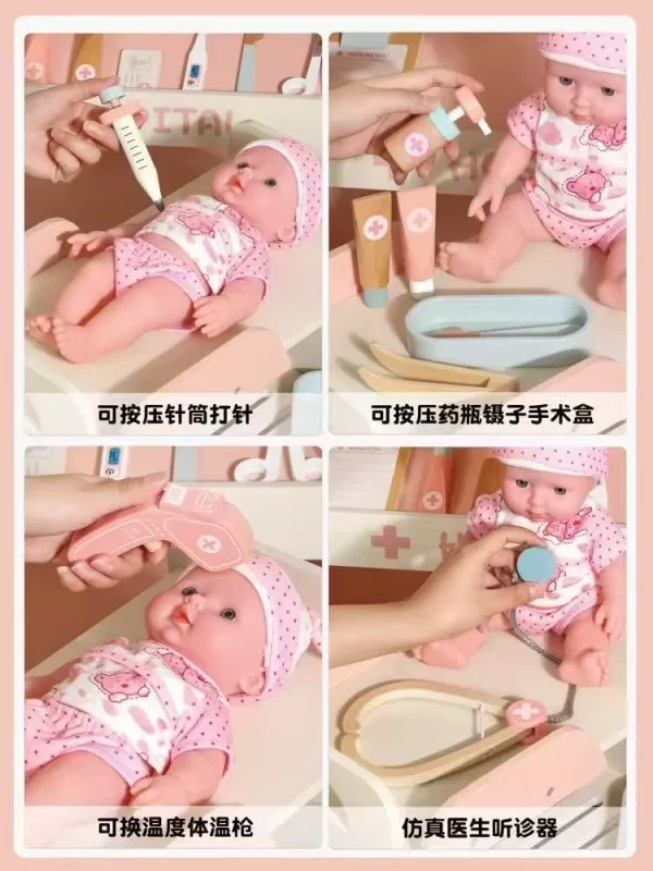 Hospital Pretend Play Set Game Educational Pretend Doctor Gift Toys for Kids Girls - 图片 5