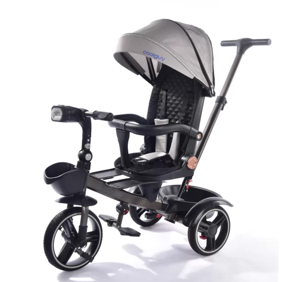 Multifunctional Kid Tricycle Rotating Reclining Seat Foldable Handlebars with Music & Light - 图片 3