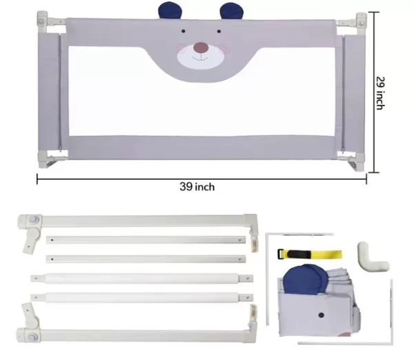 Bed Rail for Toddlers Adjustable Baby Bed Rail Guard Stable Protective Bed Side Rails, Wholesale - 图片 2