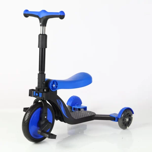 5-in-1 Multi-Function Kids Scooter Converts Between 5 Modes 3 Height Adjustments