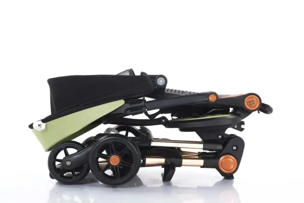 Foldable Baby Stroller Reversible Seat Aluminum Frame Baby Pram with Detachable Tray - 图片 6