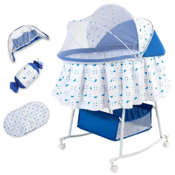 Portable 2-in-1 Bassinet & Cradle Lightweight Baby Bassinet with Storage Basket, Wholesale