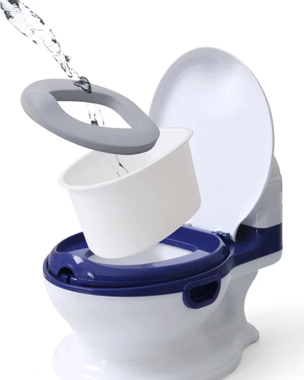 Upgraded Kids' Training Potty Realistic Toilet Design with PU Cushion - 图片 6