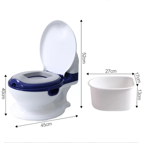 Upgraded Kids' Training Potty Realistic Toilet Design with PU Cushion - 图片 7