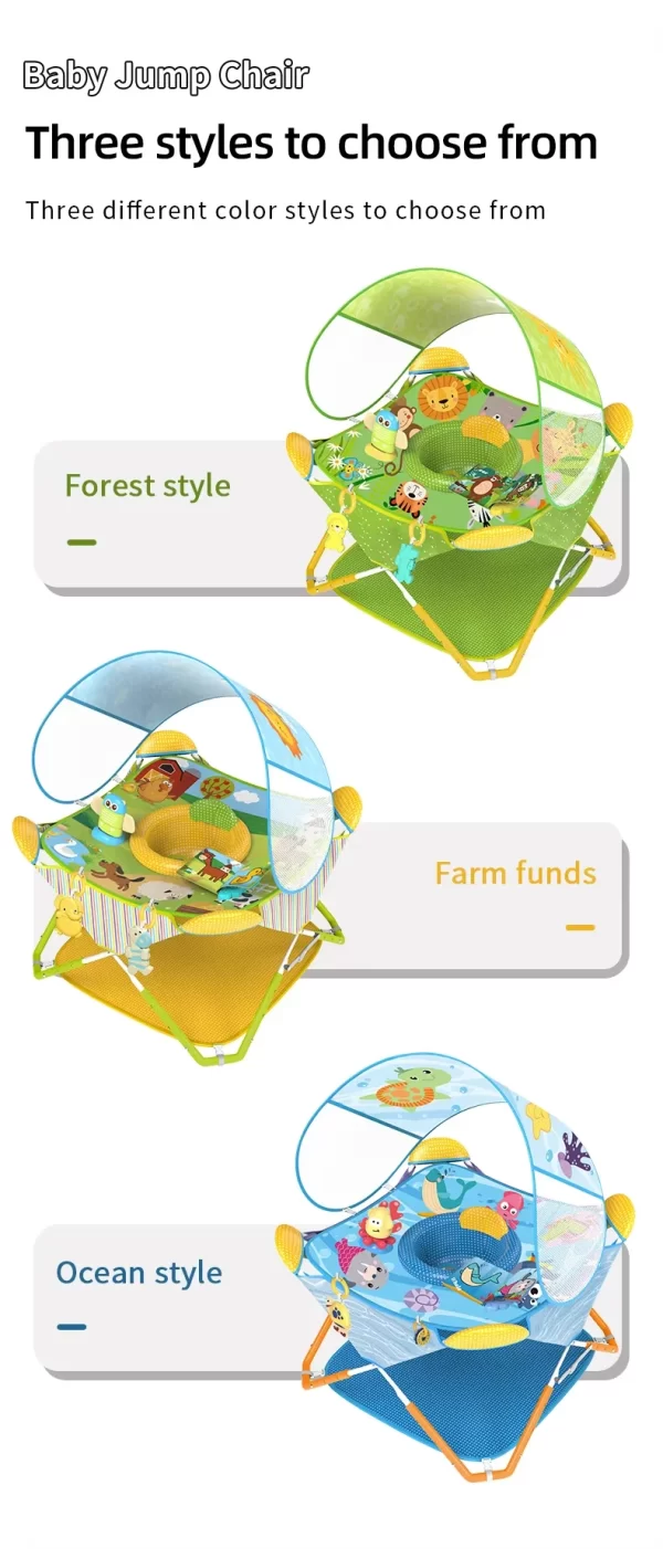 Baby Jump Chair Portable Baby Activity Center Height Adjustable, Indoor Outdoor Use, Light Weight, Wholesale - 图片 2