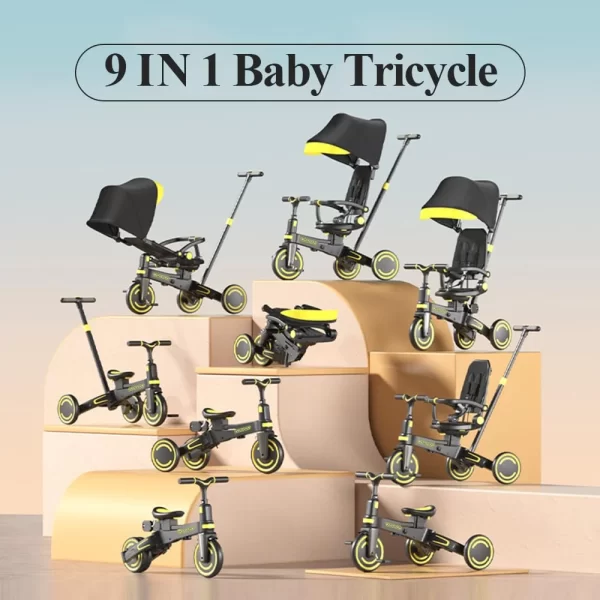 High-Quality Multi-Functional Kids Tricycle, Toddler Bike With Push Handle, Wholesale - 图片 3