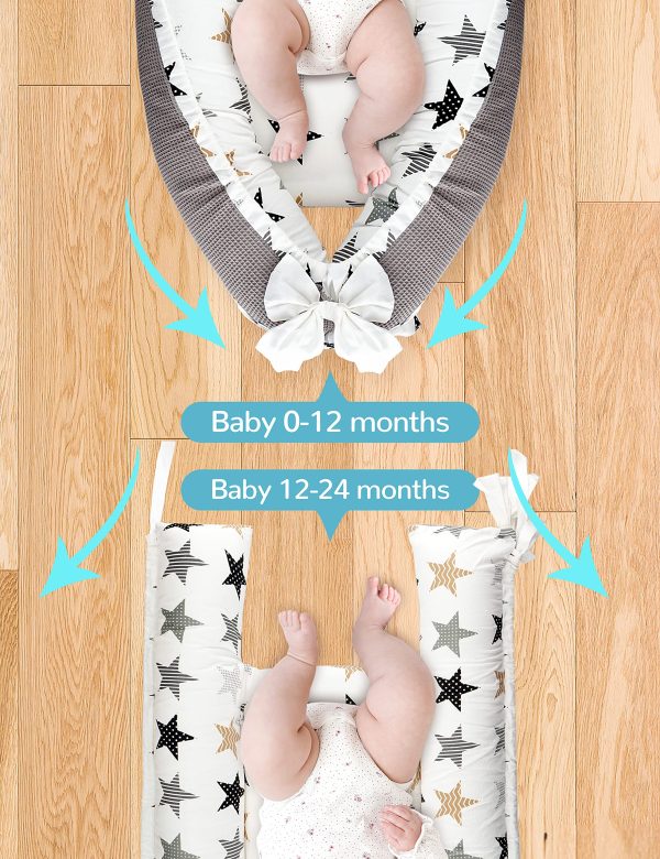 Cute Theme Double-Sided Baby Lounger for Newborn, Soft Breathable, Wholesale - 图片 7