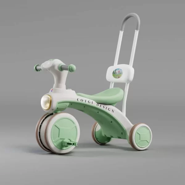 Kids' Tricycle with Push Handle Toddler Push Trike for Boys and Girls - 图片 2