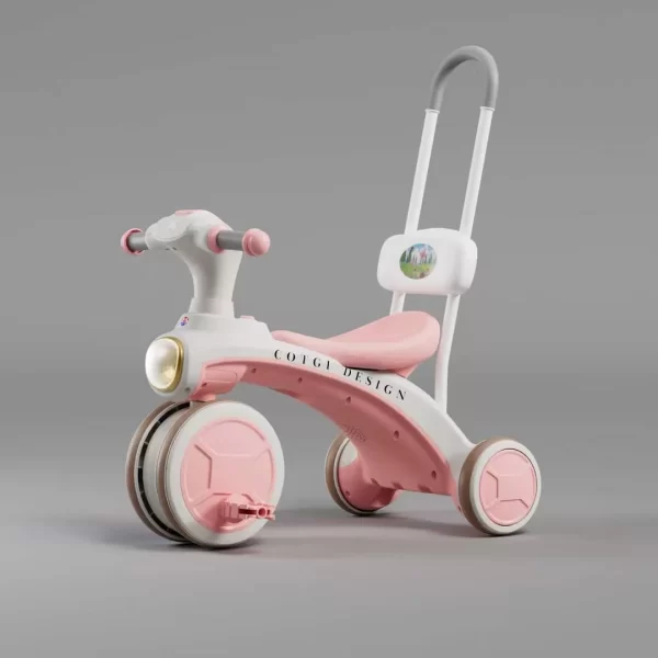 Kids' Tricycle with Push Handle Toddler Push Trike for Boys and Girls - 图片 4