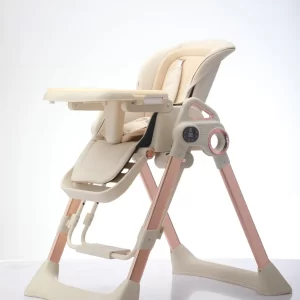 Multi-Function Electric Baby High Chair with Flat-Rocking Motion Adjustable 3-Level Height 180° Recline, Wholesale