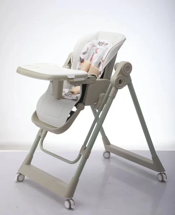 Multi-Function Baby Swing Dining Chair 180° Lie-Flat Recliner 3-Level Height Adjustable High Chair, Wholesale - 图片 2