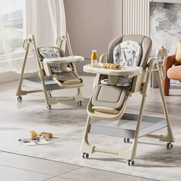 Baby High Chair, Toddler Booster Seat for Dining, Adjustable 2-in-1 Baby High Chairs and Swing Chairs, Wholesale - 图片 2