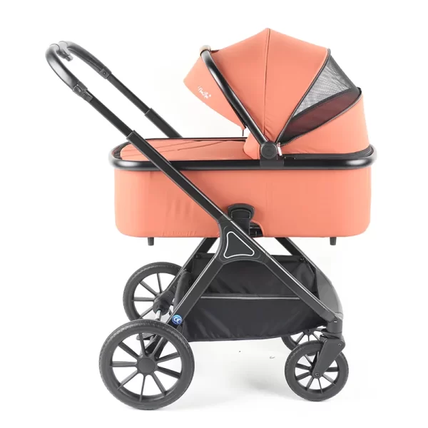 3 in 1 Baby Stroller High Landscape Infant Stroller with Reversible Bassinet Adjustable Backrest & Canopy, Wholesale - 图片 6