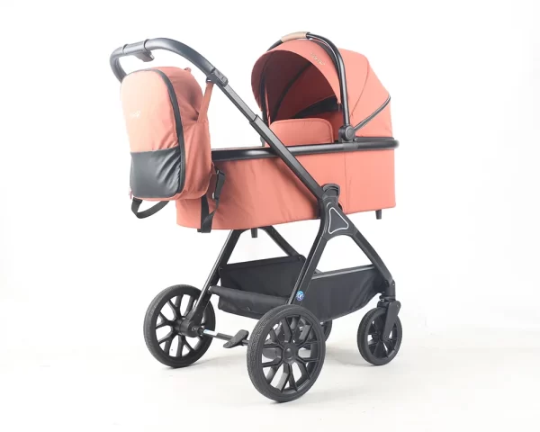 3 in 1 Baby Stroller High Landscape Infant Stroller with Reversible Bassinet Adjustable Backrest & Canopy, Wholesale - 图片 3