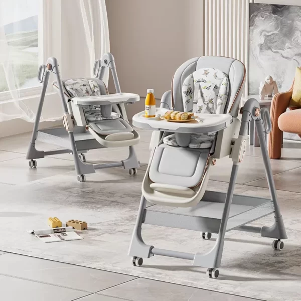 Baby High Chair, Toddler Booster Seat for Dining, Adjustable 2-in-1 Baby High Chairs and Swing Chairs, Wholesale - 图片 3